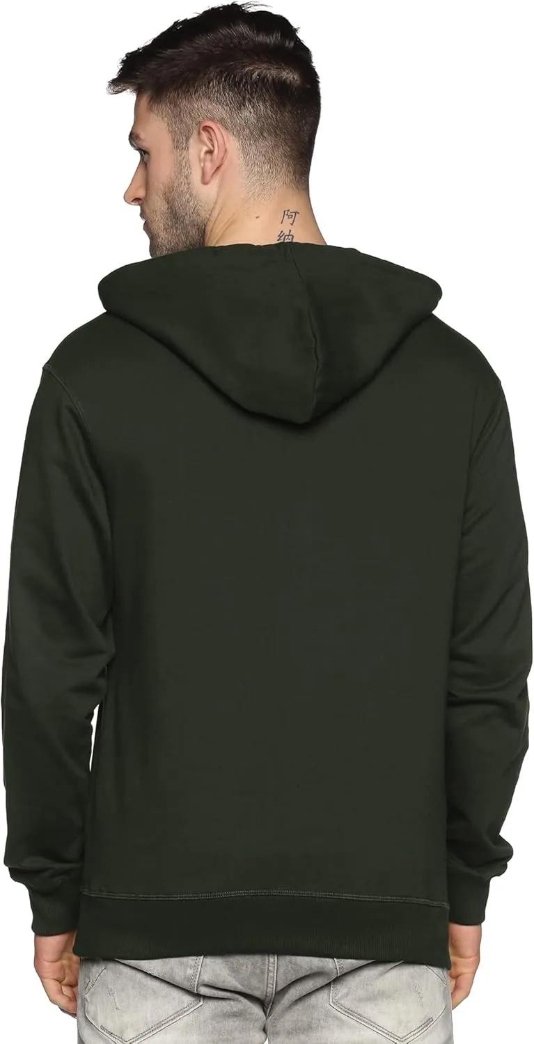 100% Cotton Hoodie For Men, Warm Fleece Pullover Hoodies Regular Fit Heavyweight Hooded Sweatshirts