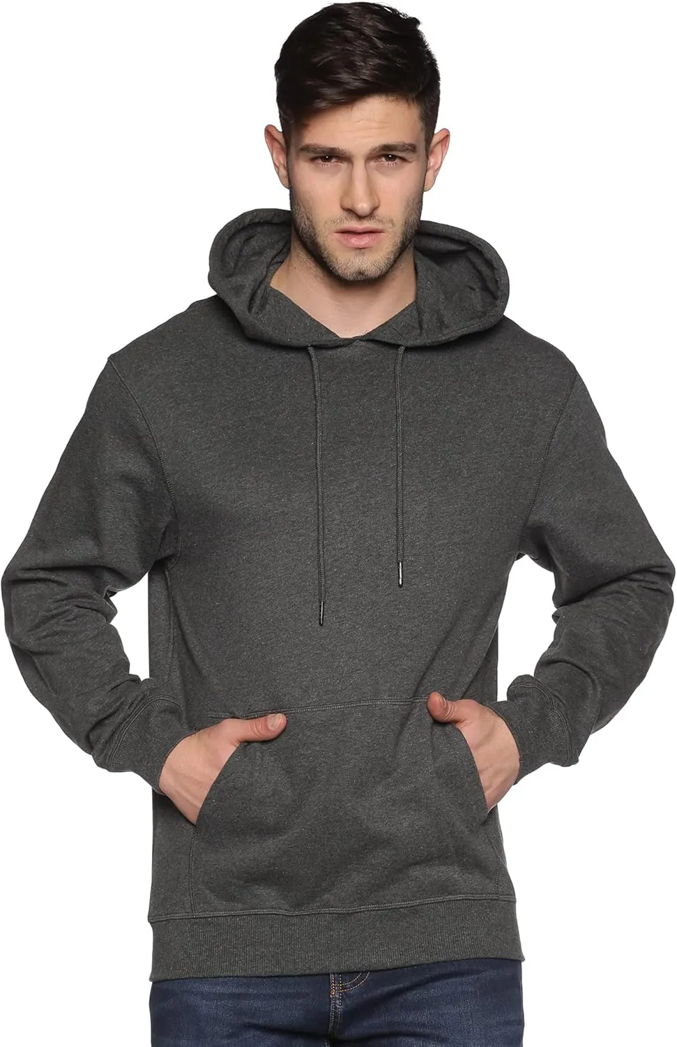 100% Cotton Hoodie For Men, Warm Fleece Pullover Hoodies Regular Fit Heavyweight Hooded Sweatshirts