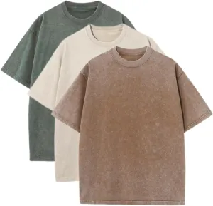 3 Pcs Oversized T shirts for Women Casual Vintage Baggy Boxy Short Sleeve Cotton Tee Shirts Loose Fitting Tops