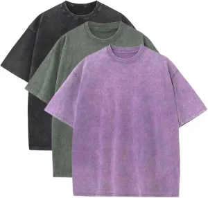 3 Pcs Oversized T shirts for Women Casual Vintage Baggy Boxy Short Sleeve Cotton Tee Shirts Loose Fitting Tops