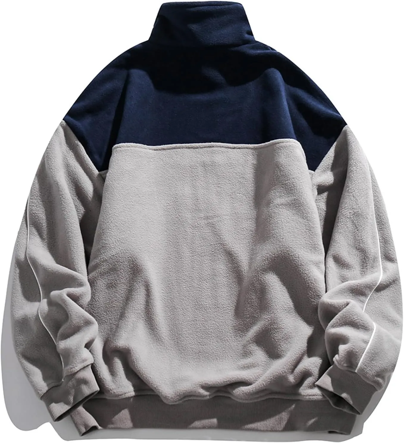 Aelfric Eden Quarter Zip Sweatshirt Mens Oversized Sweatshirts Contrast Color Zipper Fleece Pullover