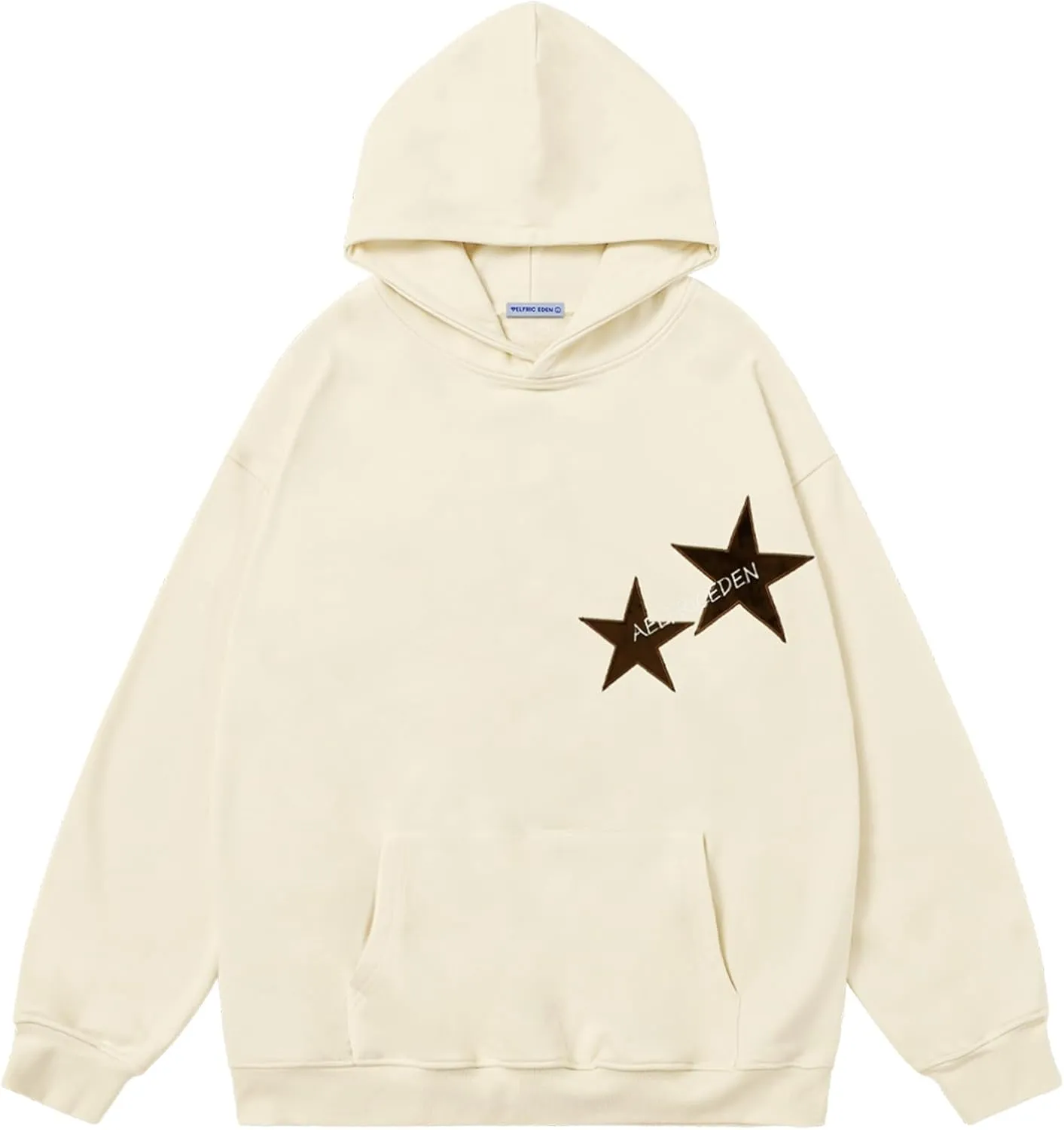 Aelfric Eden Star Hoodies Y2k Oversized Graphic Hoodies Aesthetic 90s Crewneck Sweatshirt Long Sleeve Pullover Tops