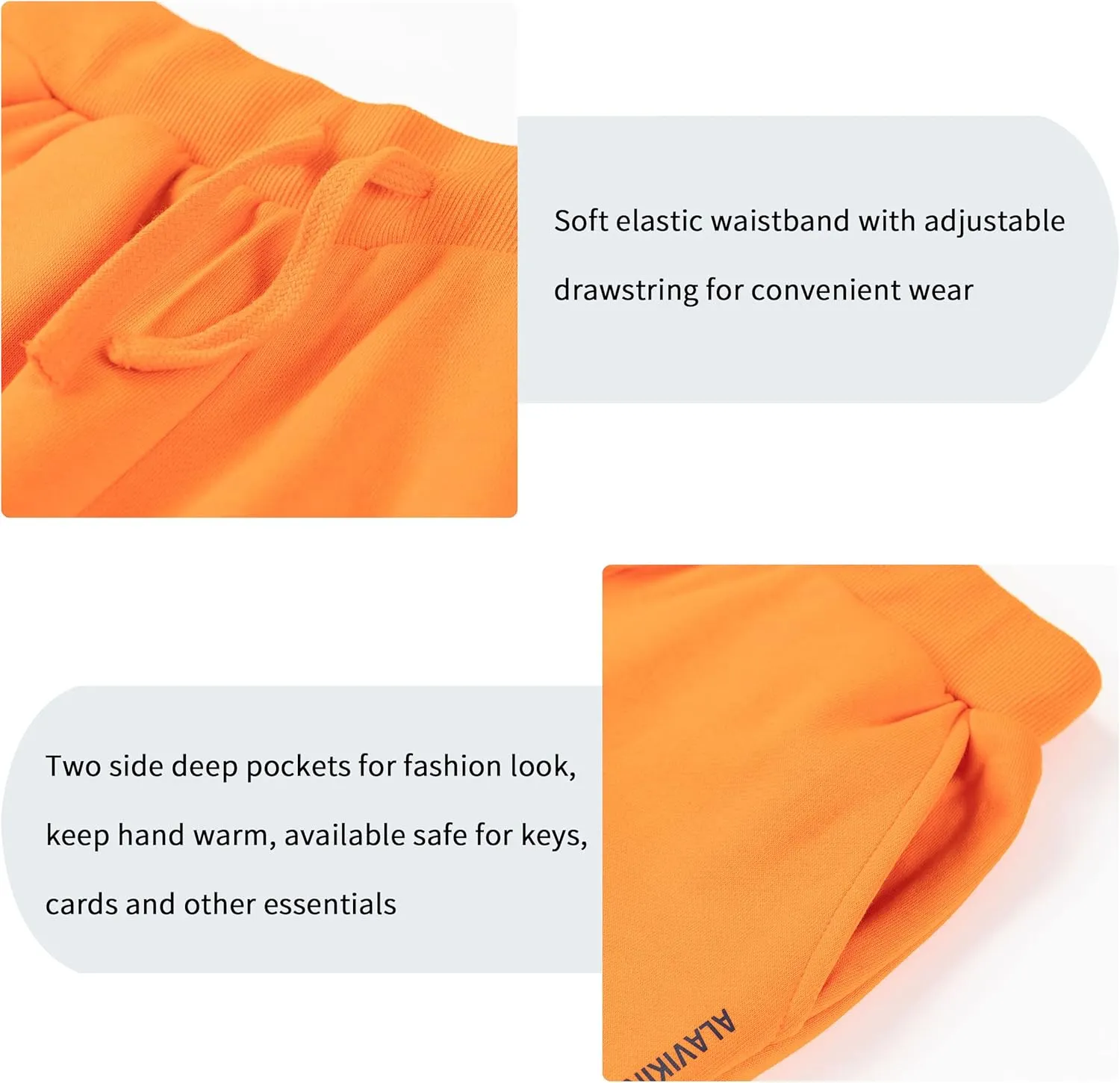 ALAVIKING Kids Soft Brushed Fleece Jogger Sweatpants Drawstring Elastic Waist Athletic Pants for Boys or Girls 3-12 Years