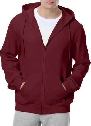 ALAVIKING Mens Zip up Hoodie Antistatic Fabric Hooded Sweatshirt with Pockets Athletic Fleece Hoodies for Men Size S-3XL