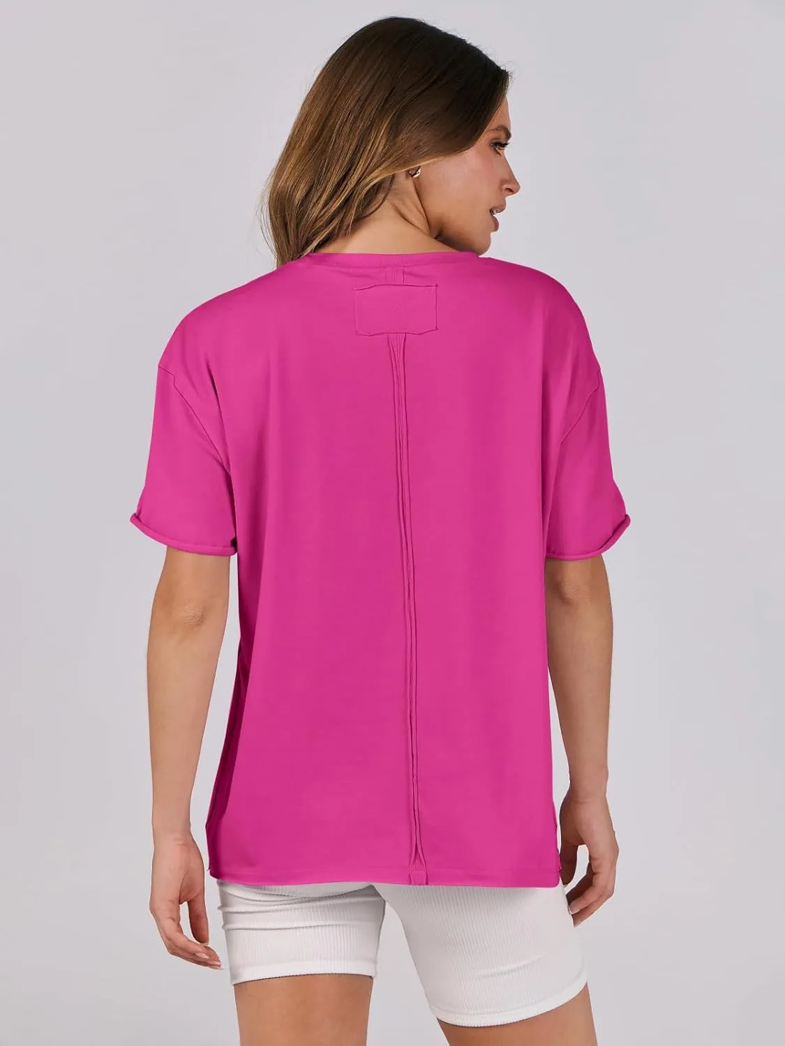 ANRABESS Womens Tops Oversized T Shirts Loose Fit Short Sleeve Crewneck Summer Casual 2025 Trendy Boxy Tee Blouse