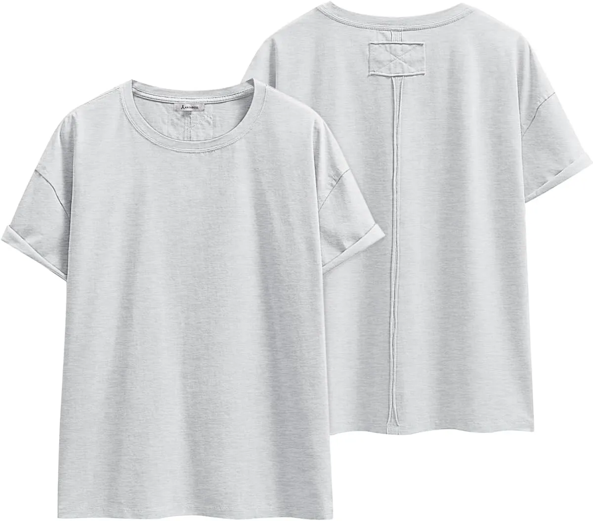 ANRABESS Womens Tops Oversized T Shirts Loose Fit Short Sleeve Crewneck Summer Casual 2025 Trendy Boxy Tee Blouse