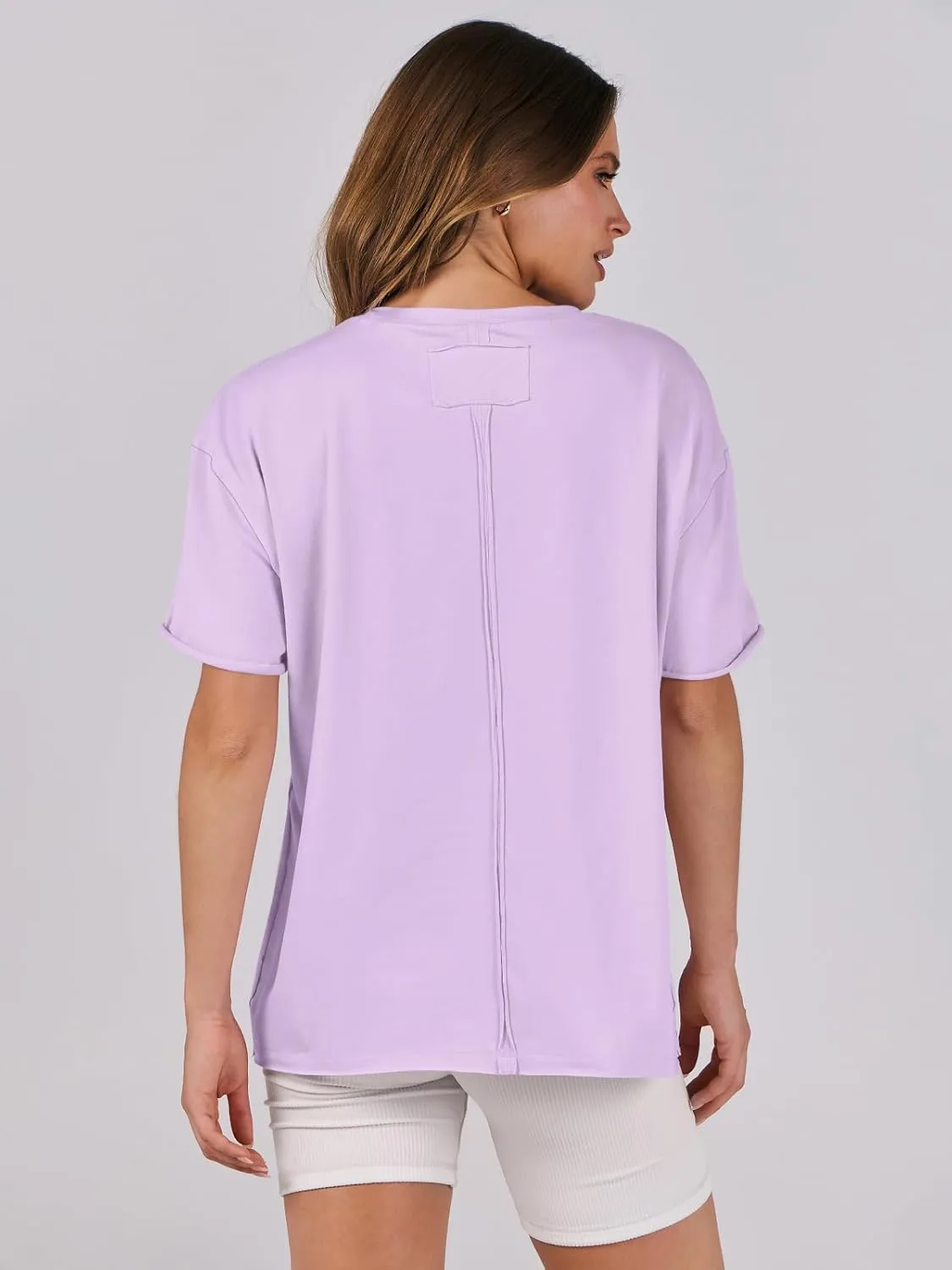 ANRABESS Womens Tops Oversized T Shirts Loose Fit Short Sleeve Crewneck Summer Casual 2025 Trendy Boxy Tee Blouse
