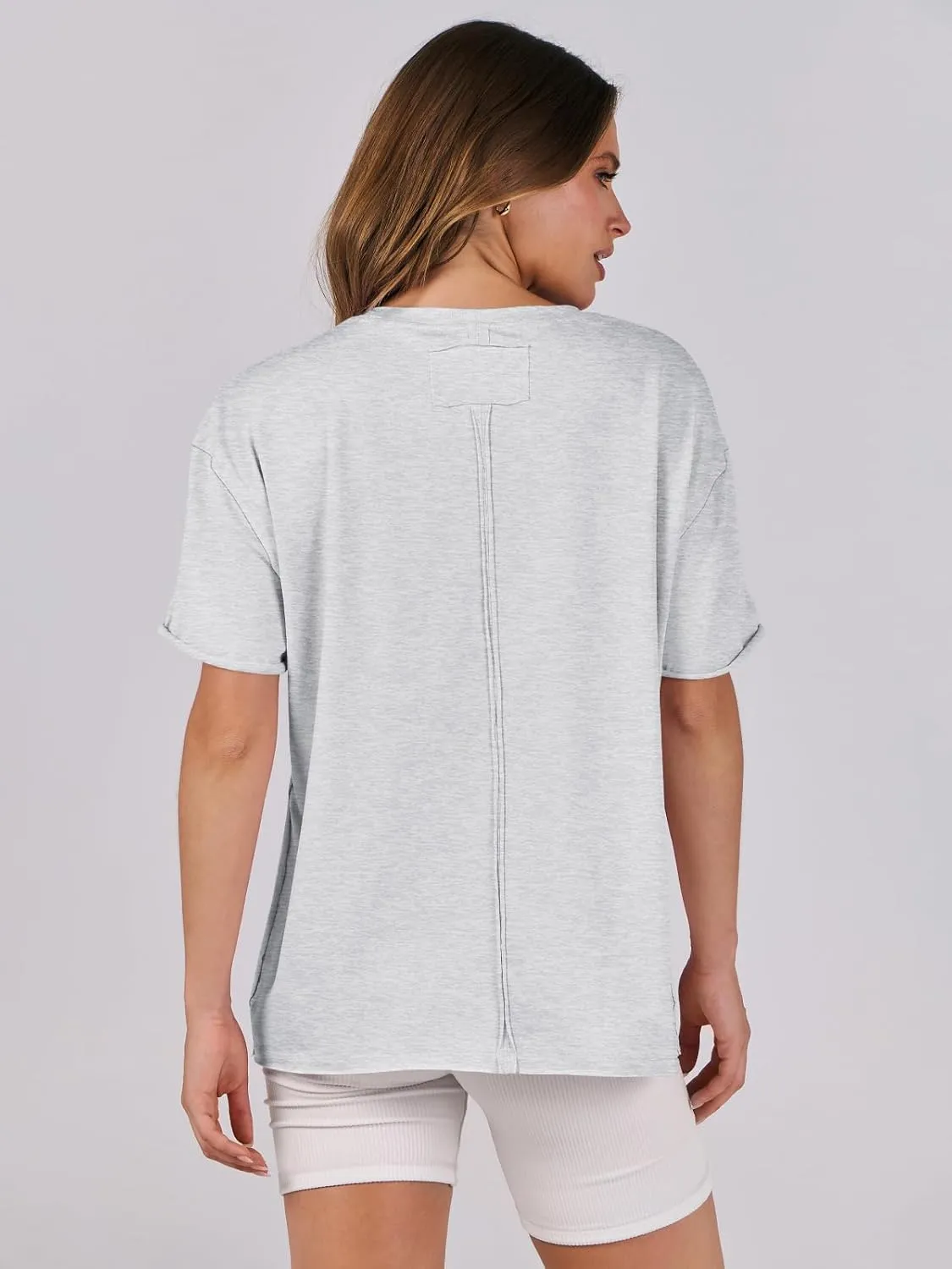 ANRABESS Womens Tops Oversized T Shirts Loose Fit Short Sleeve Crewneck Summer Casual 2025 Trendy Boxy Tee Blouse