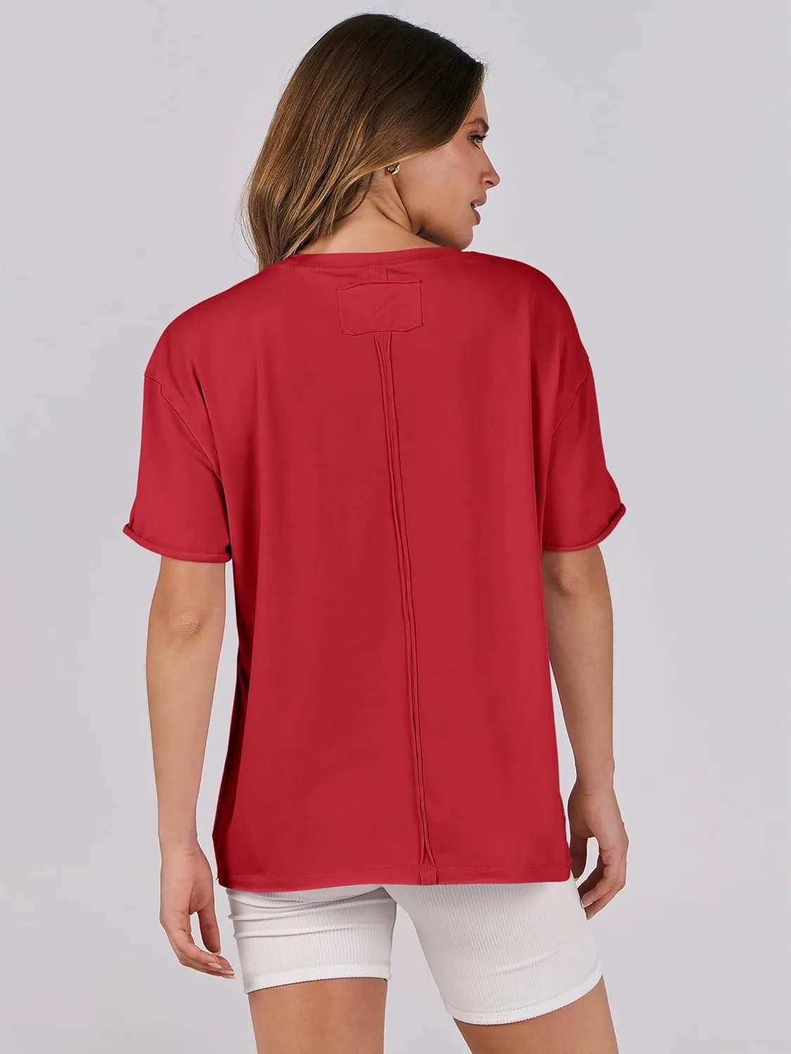 ANRABESS Womens Tops Oversized T Shirts Loose Fit Short Sleeve Crewneck Summer Casual 2025 Trendy Boxy Tee Blouse
