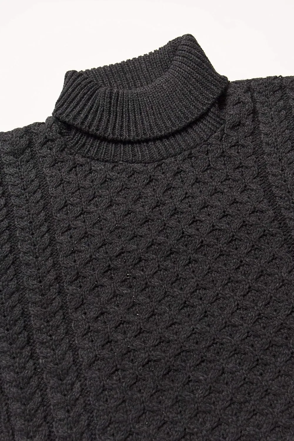 Aran Crafts Unisex Irish Cable Knitted Soft Roll Neck Sweater (100% Merino Wool)