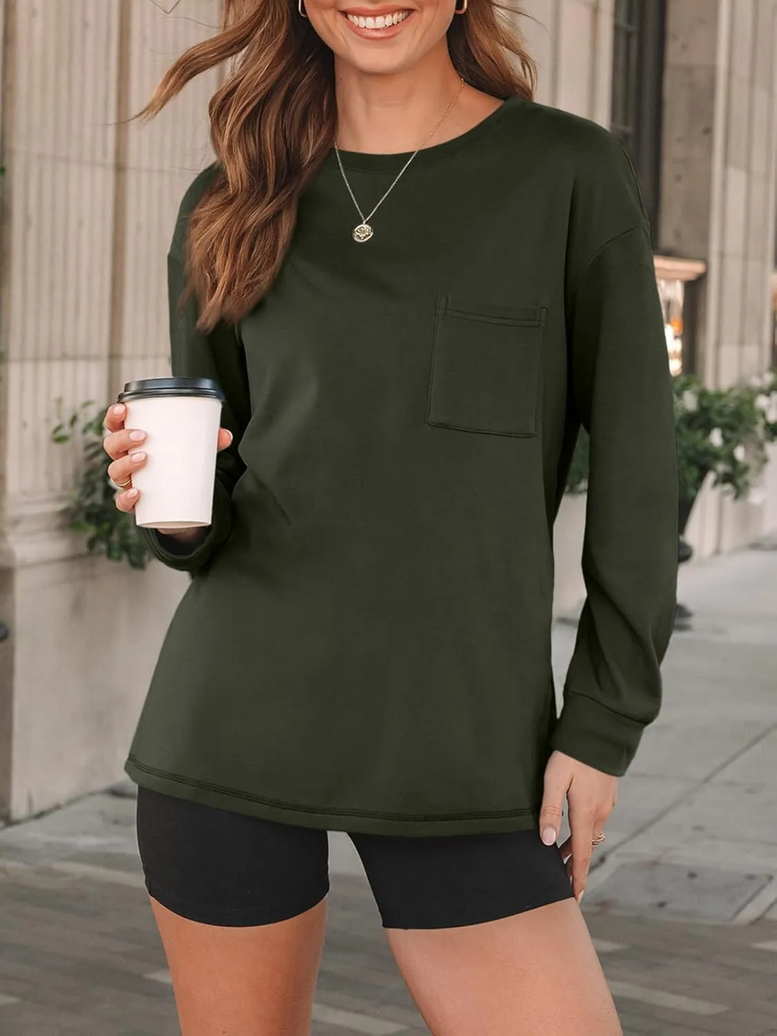 AUTOMET Womens Long Sleeve Tops Loose Fit Fall Cute Thick T Shirts Winter Cruise Outfits Trendy Clothes