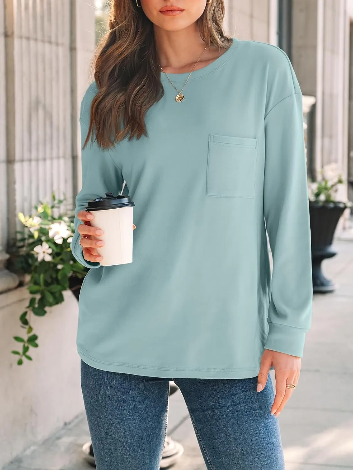 AUTOMET Womens Long Sleeve Tops Loose Fit Fall Cute Thick T Shirts Winter Cruise Outfits Trendy Clothes