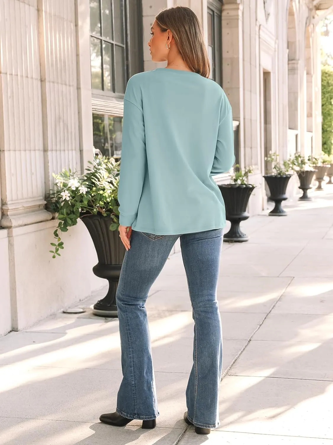 AUTOMET Womens Long Sleeve Tops Loose Fit Fall Cute Thick T Shirts Winter Cruise Outfits Trendy Clothes