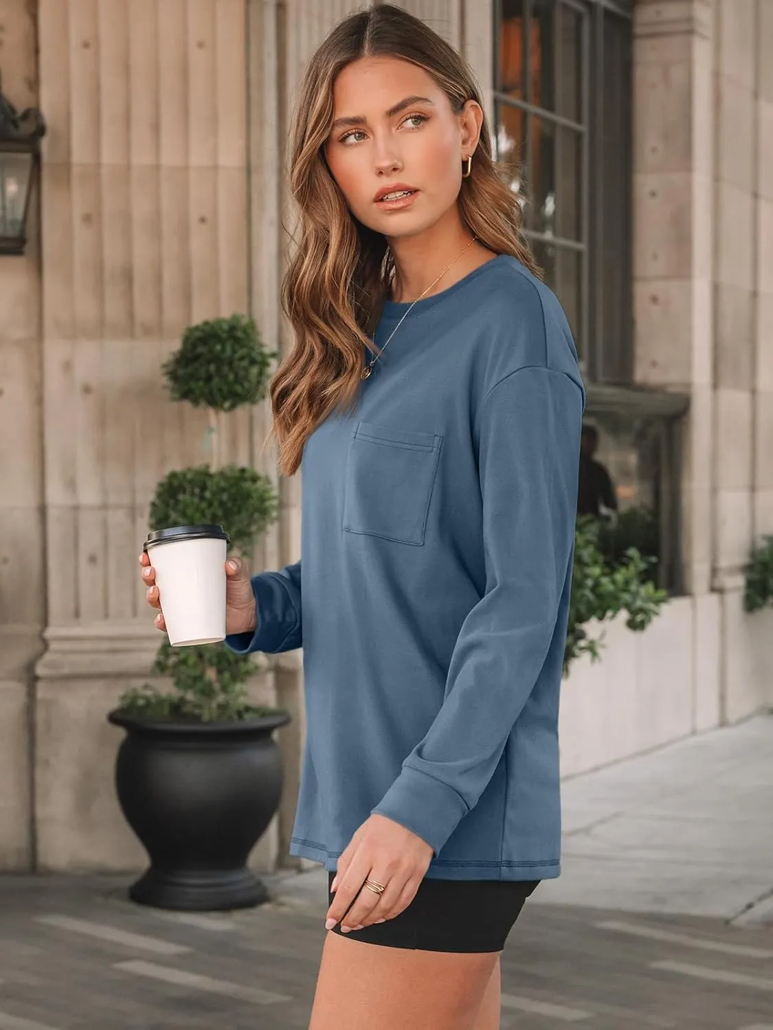 AUTOMET Womens Long Sleeve Tops Loose Fit Fall Cute Thick T Shirts Winter Cruise Outfits Trendy Clothes