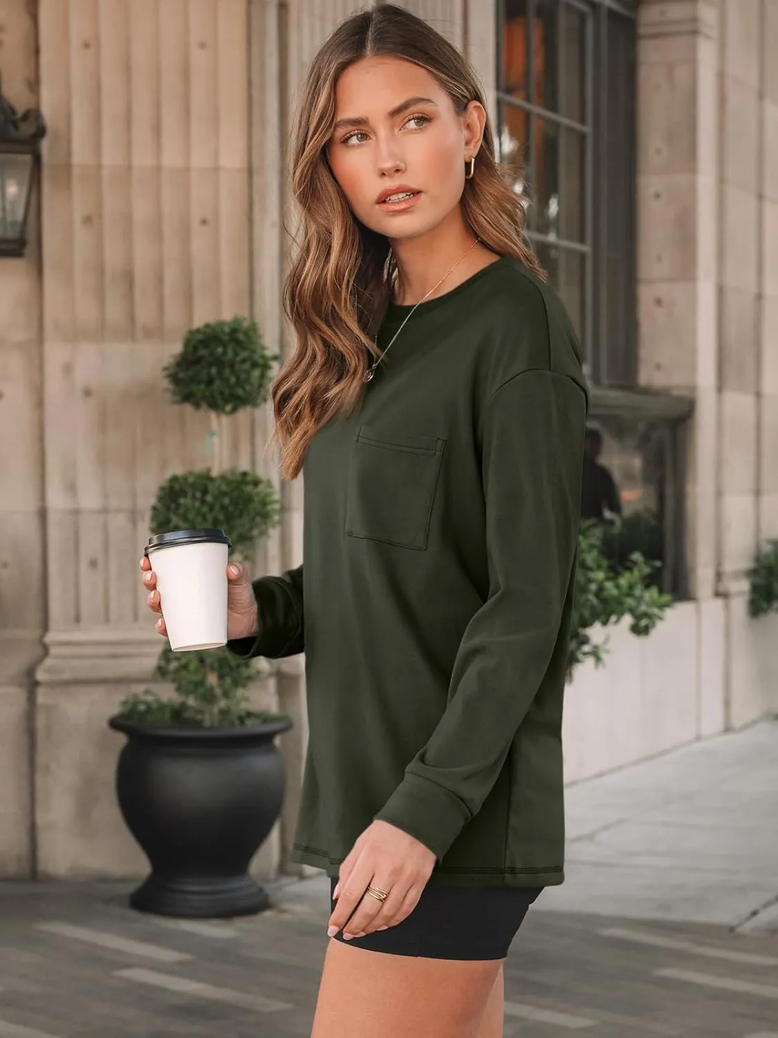 AUTOMET Womens Long Sleeve Tops Loose Fit Fall Cute Thick T Shirts Winter Cruise Outfits Trendy Clothes