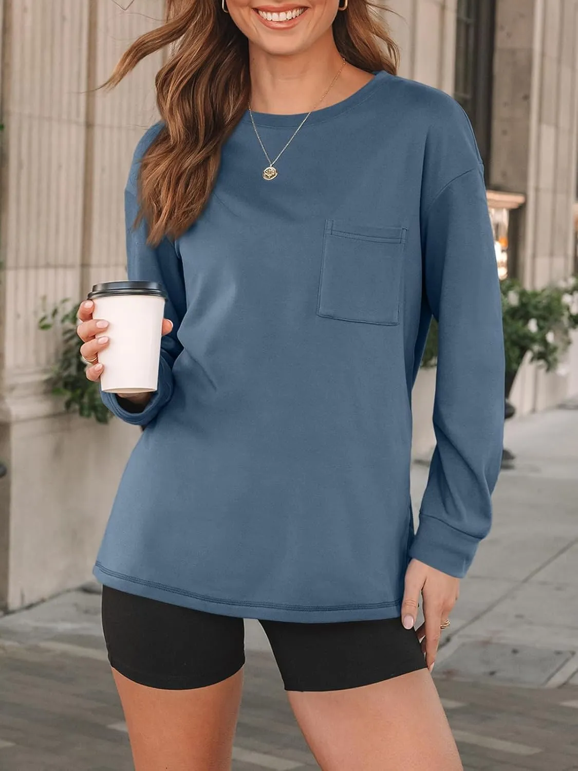 AUTOMET Womens Long Sleeve Tops Loose Fit Fall Cute Thick T Shirts Winter Cruise Outfits Trendy Clothes