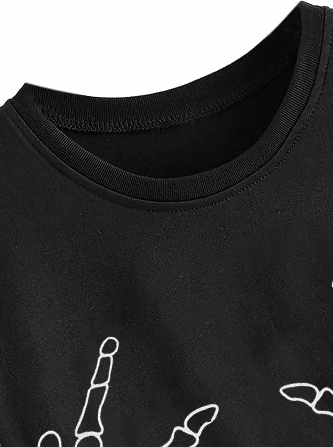Avanova Women Graphic Oversized Ripped Boxy Tee Shirt Distressed Short Sleeve Crop Top