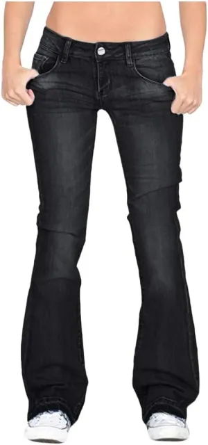 Bell Bottom Jeans for Women Petite Denim Pants Distressed Washed 70s Fashion Vintage Cowboy Jeans Bootcut Pant