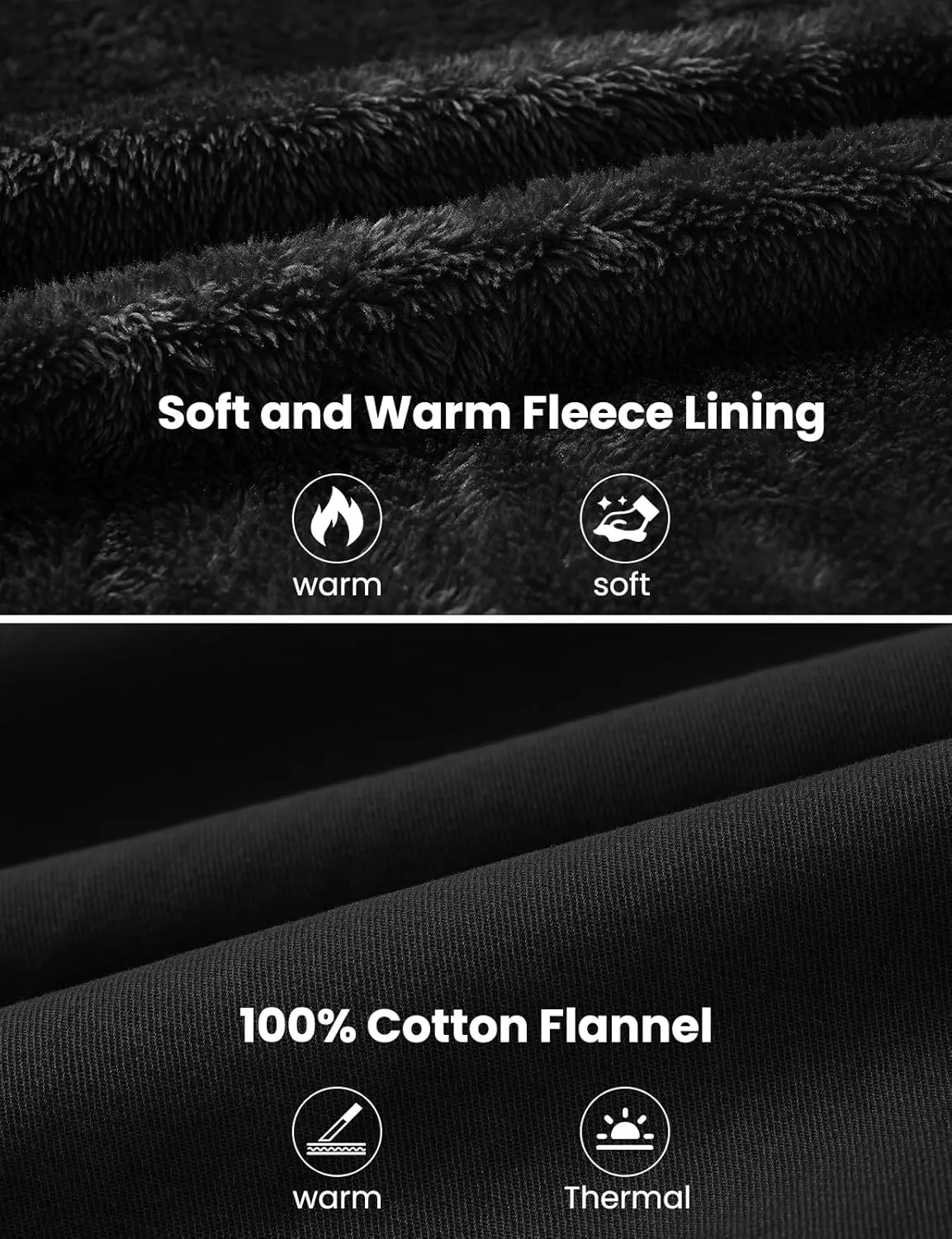 BGOWATU Men's Cotton Work Jacket Insulated Flannel Lined Full Zip Hoodies Active Winter Coat with Utility Pockets