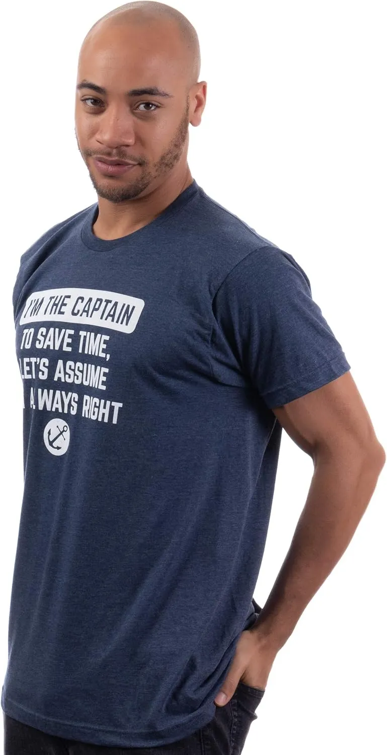 Boating Humor Tee Shirts - Funny Boat Captain, Nautical Fishing Joke T-Shirts for Men or Women
