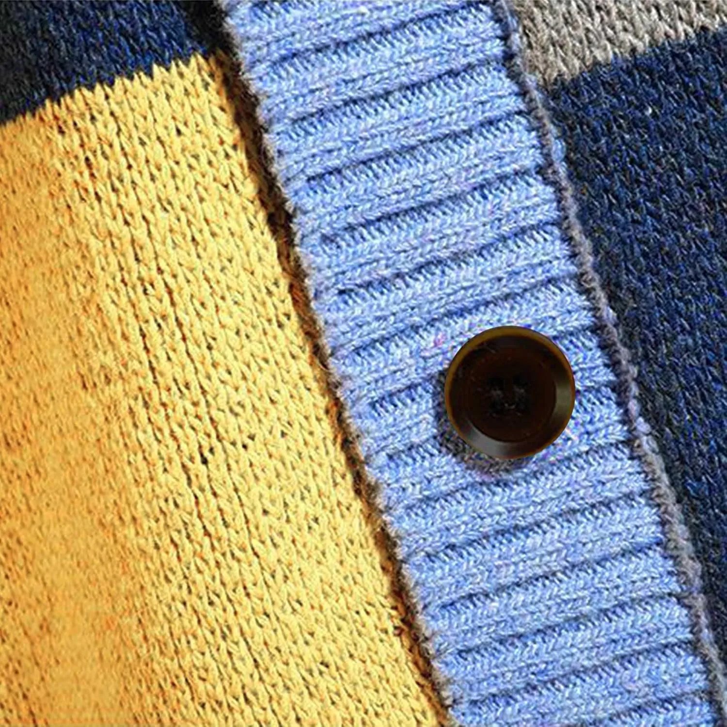 Cardigan Sweater for Men's Fashion Color Cardigan V Neck Cardigan Top Versatile Knitted Button Down Overcoat Coats