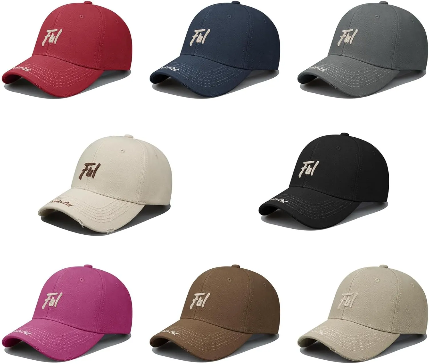 Clakllie Low Profile Baseball Cap Women Street Stryle Trucker Snapback Hat Unstructured Polo Hats Men Two-Tone Umpire Hats