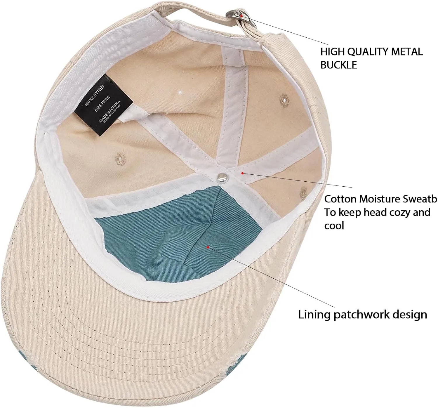 Clakllie Low Profile Baseball Cap Women Street Stryle Trucker Snapback Hat Unstructured Polo Hats Men Two-Tone Umpire Hats