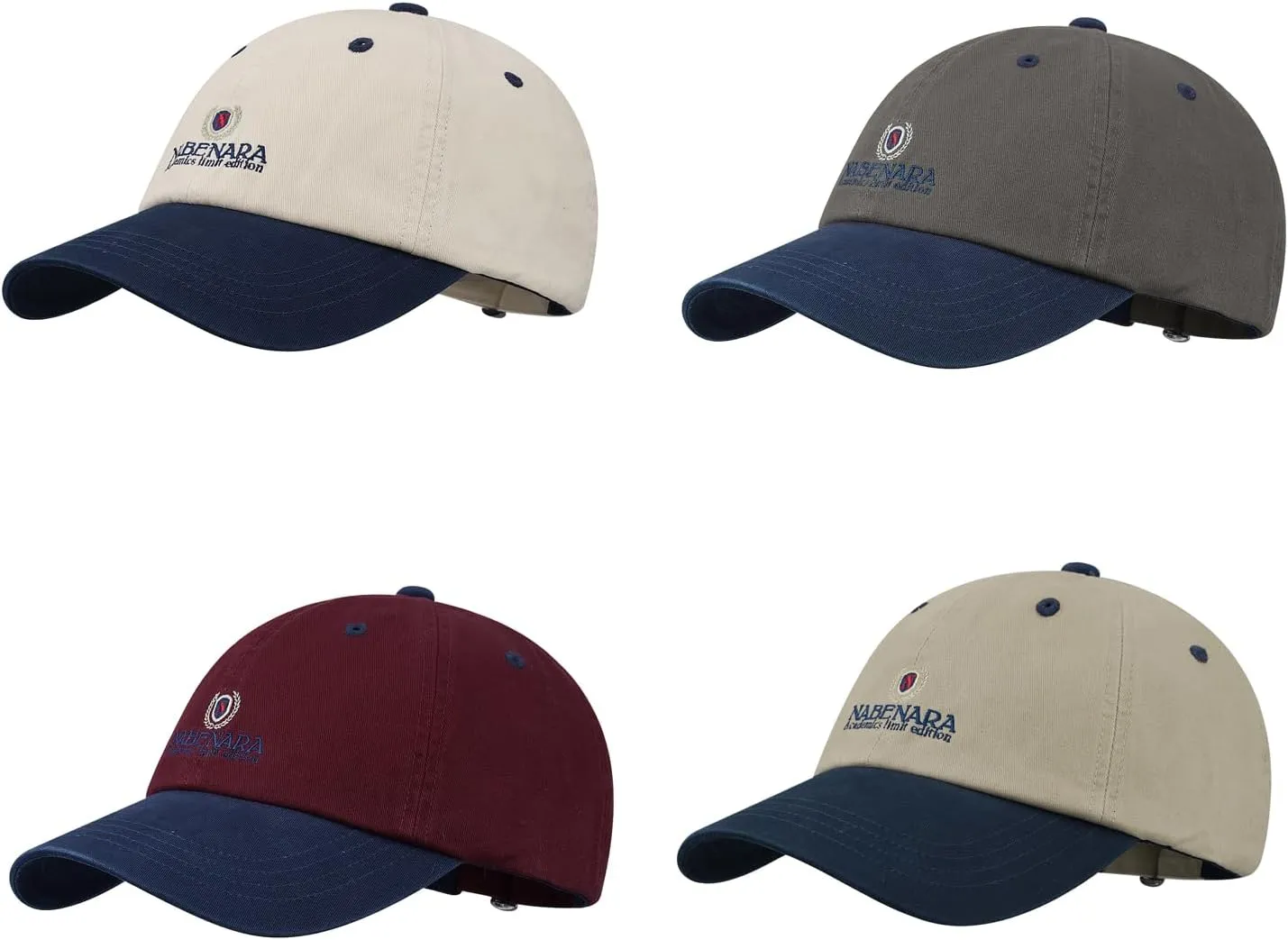 Clakllie Low Profile Baseball Cap Women Street Stryle Trucker Snapback Hat Unstructured Polo Hats Men Two-Tone Umpire Hats