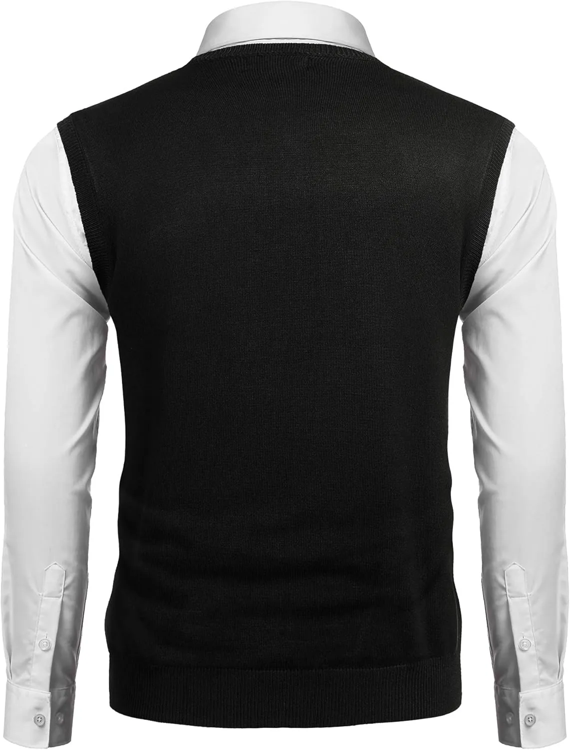 COOFANDY Men's Sleeveless V Neck Pullover Sweater Slim Fit Casual Argyle Sweater Vest