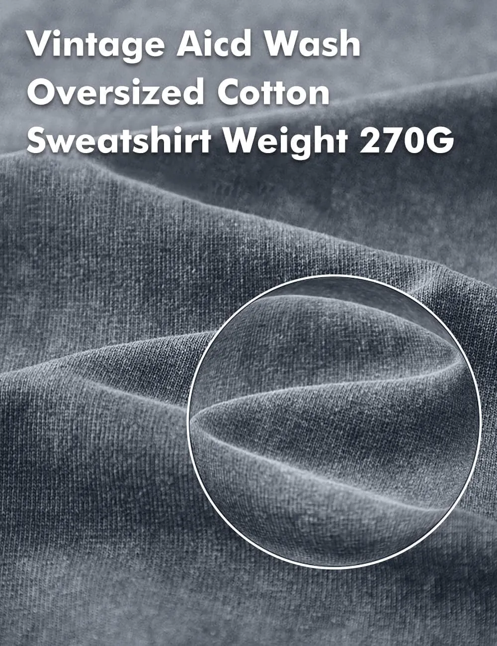 Dnzzs Men's Oversized T-Shirts Long Sleeve Crew Neck Sweatshirt Acid Wash Basic Cotton Tees Vintage Streetwear Tee Tops