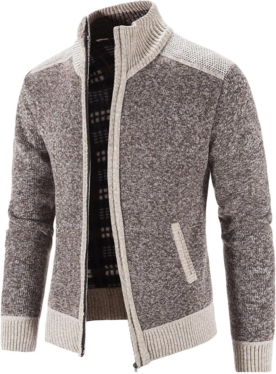 DuDubaby Funny Ugly Sweater for Mens Autumn and Winter Fashion Loose Cardigan Warm Lapel Hooded Jacket Sweater
