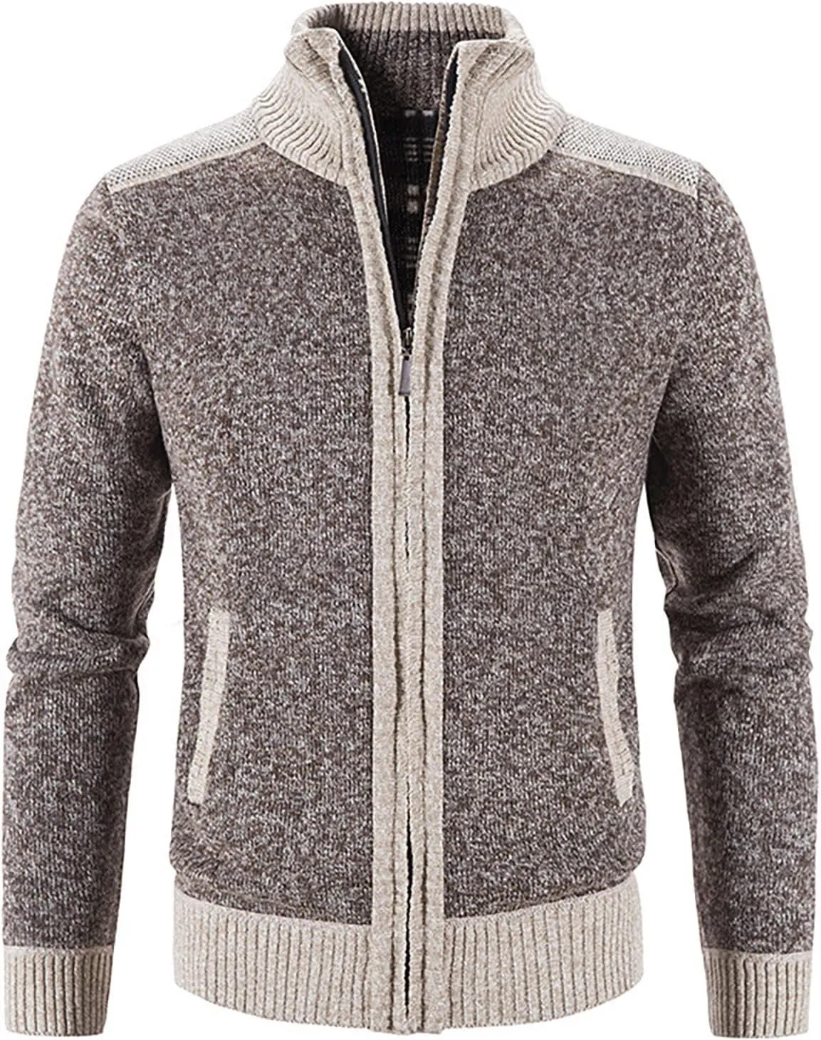 DuDubaby Funny Ugly Sweater for Mens Autumn and Winter Fashion Loose Cardigan Warm Lapel Hooded Jacket Sweater