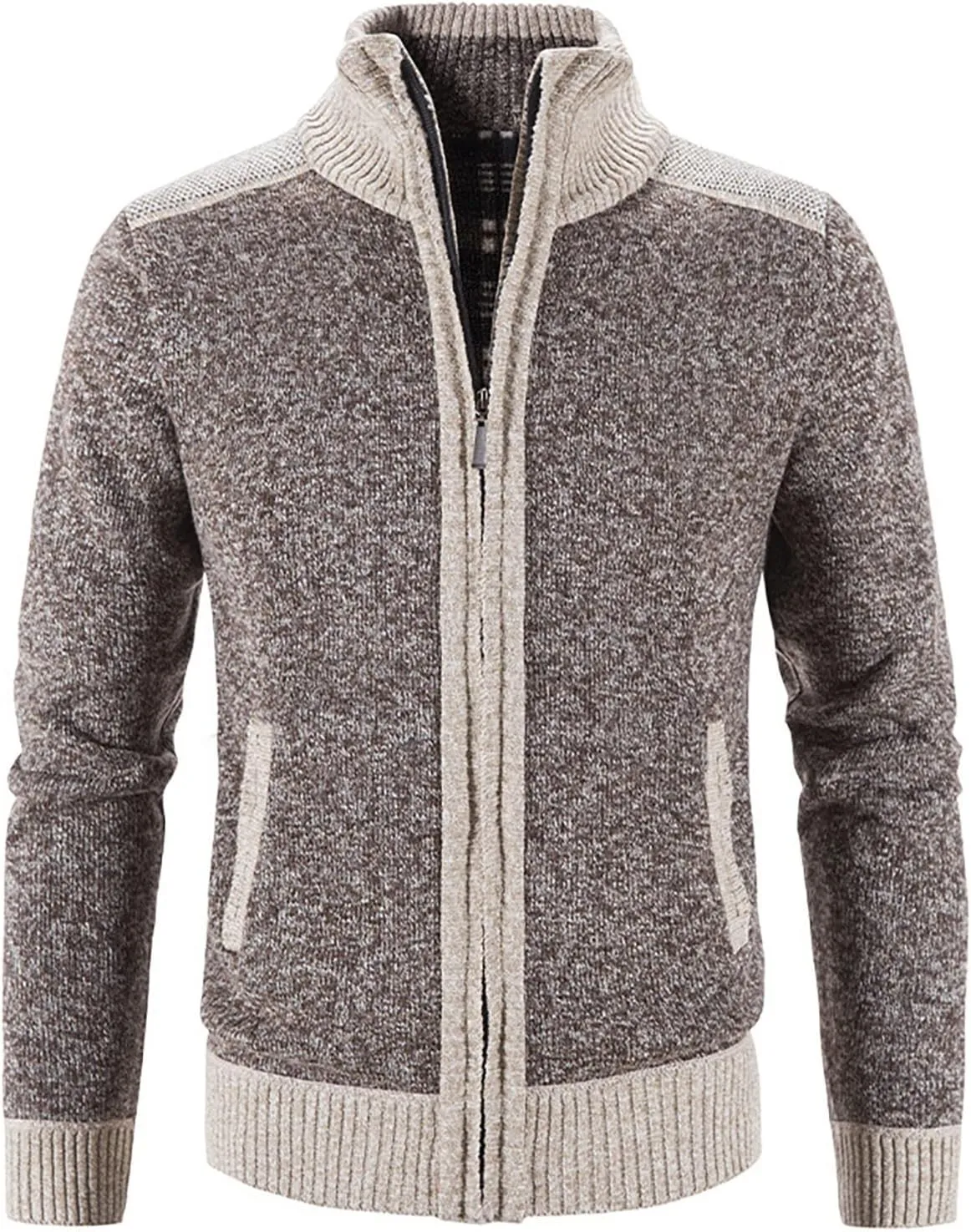 DuDubaby Funny Ugly Sweater for Mens Autumn and Winter Fashion Loose Cardigan Warm Lapel Hooded Jacket Sweater