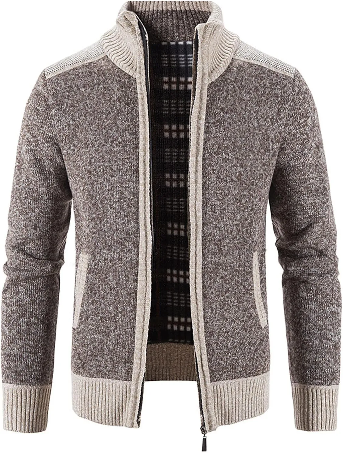 DuDubaby Funny Ugly Sweater for Mens Autumn and Winter Fashion Loose Cardigan Warm Lapel Hooded Jacket Sweater