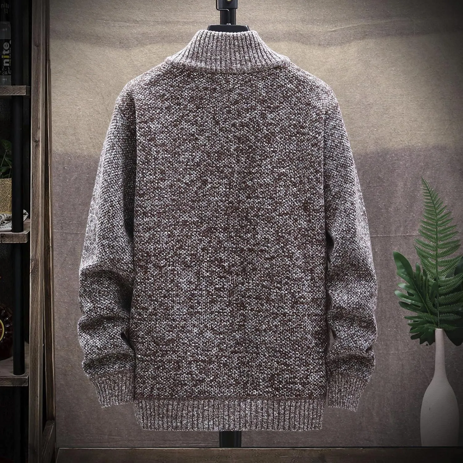 Dudubaby Ugly Sweater Menautumn and Winter Fashion Loose Cardigan Warm Lapel Hooded Jacket Sweater Plus Size Sweaters