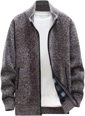 Dudubaby Ugly Sweater Menautumn and Winter Fashion Loose Cardigan Warm Lapel Hooded Jacket Sweater Plus Size Sweaters