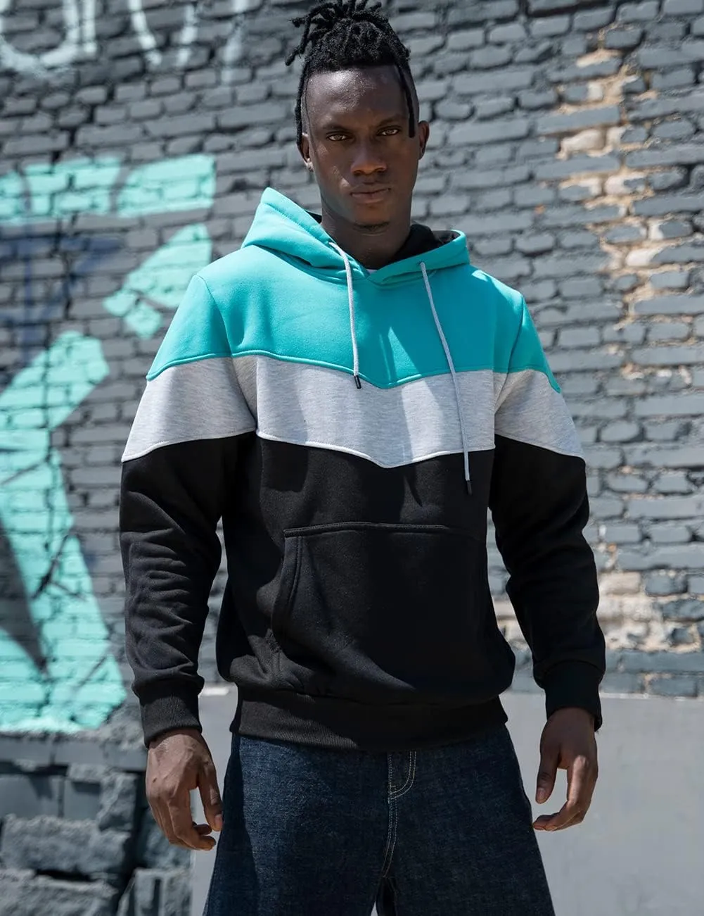 DUOFIER Hoodies for Men Pullover Hooded Sweatshirt with Kange Pocket