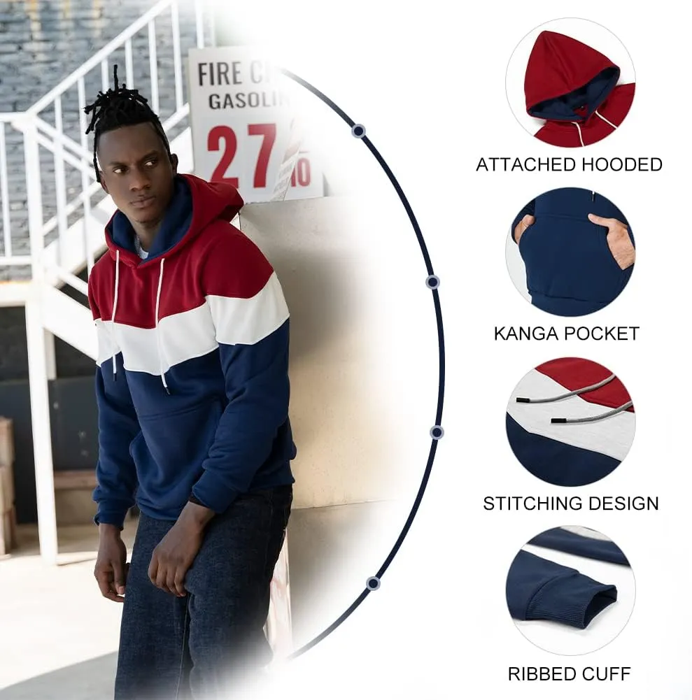 DUOFIER Hoodies for Men Pullover Hooded Sweatshirt with Kange Pocket
