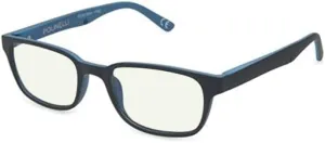 Eschenbach  0.00 Gray/Teal Polinelli Readers Reading Glasses- Blue Light Blocker, Anti-scratch and 3-Layer Anti-Reflective Coating to Reduce Glare., 48mm