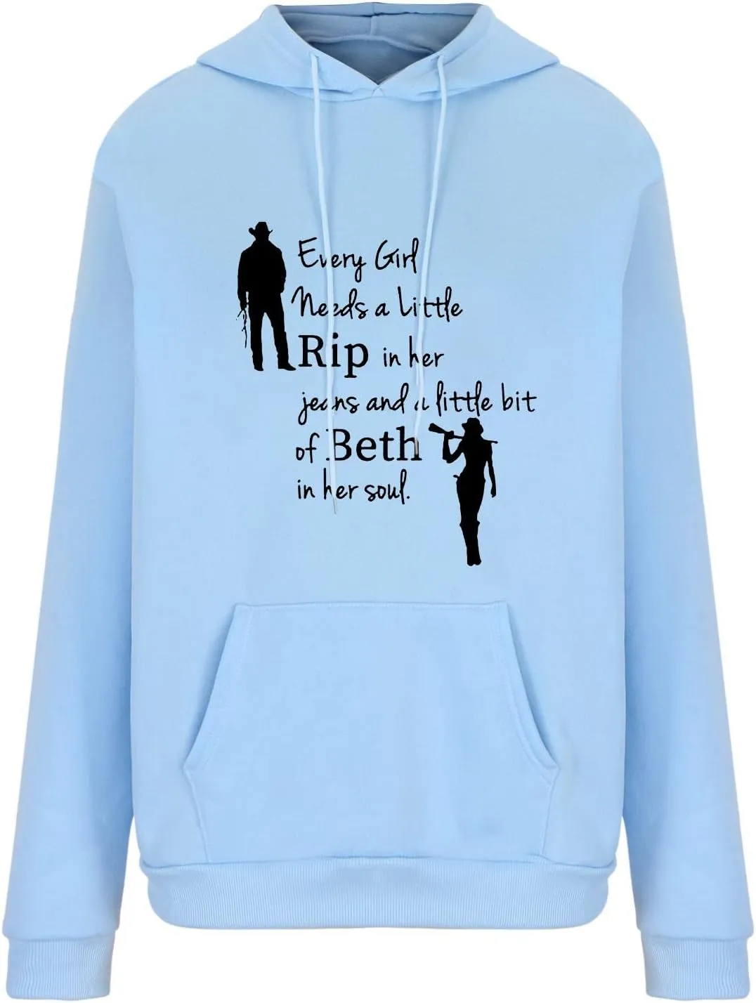 Every Girl Needs A Little Rip in Her Jeans Women Long Sleeve Hoodies Sweatshirts Drawstring Pullovers Tops Vintage Clothes