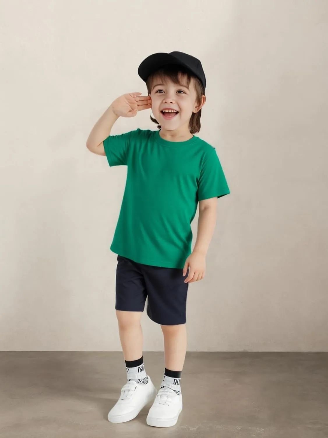 Family Feeling Boys Short Sleeve Summer Crewneck Kids T-Shirts Top Girls Tee