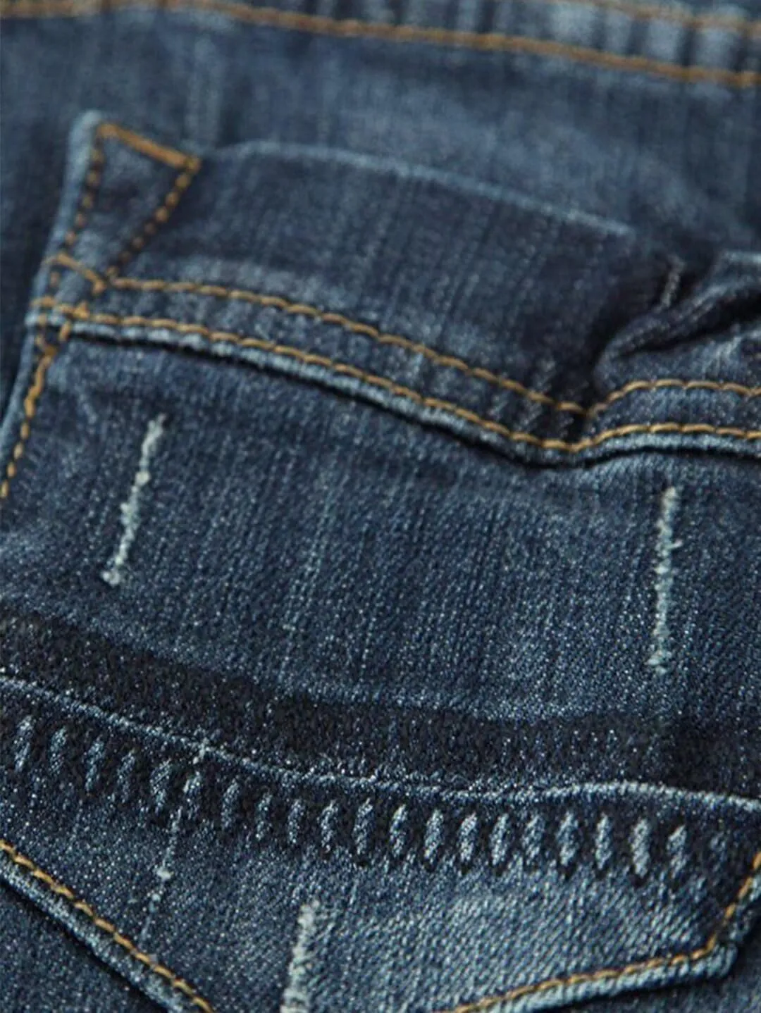Flamingals Straight Leg Low Rise Causal Ripped Wash Detail Jeans Without Belt