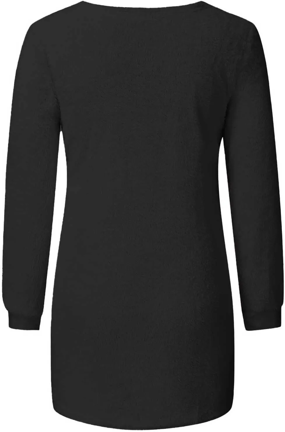 Fleece Fuzzy Sweater for Women 2024 Long Sleeve Pullover Knit Oversized Sweaters Plus Size Casual Warm Long Sweater
