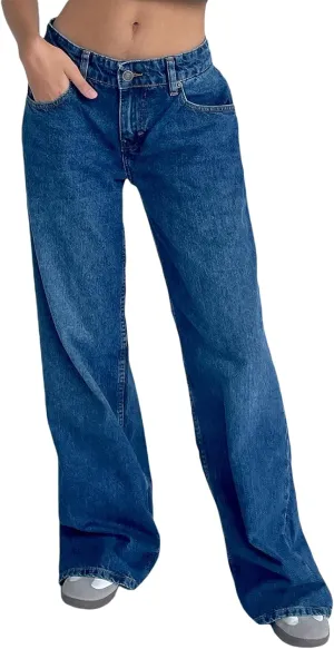 Giraropa Low Rise Baggy Jeans for Women Trendy Straight Wide Leg Y2K Boyfriend Jeans Denim Pants with Pocket Streetwear