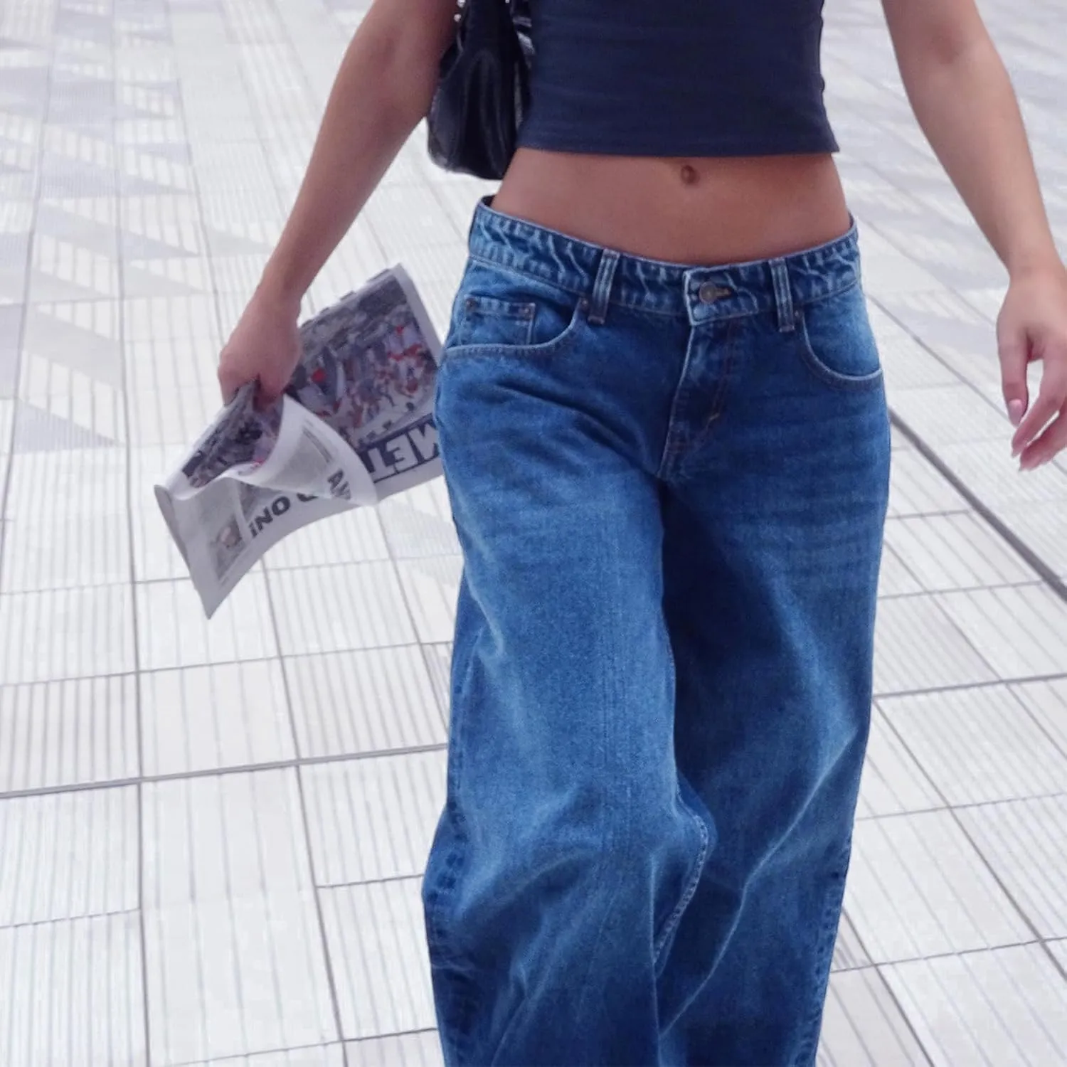 Giraropa Low Rise Baggy Jeans for Women Trendy Straight Wide Leg Y2K Boyfriend Jeans Denim Pants with Pocket Streetwear