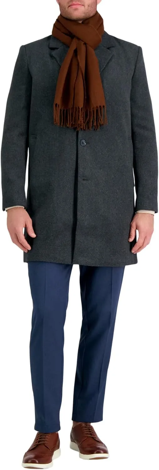 Haggar Men's Brushed Twill Top Coat