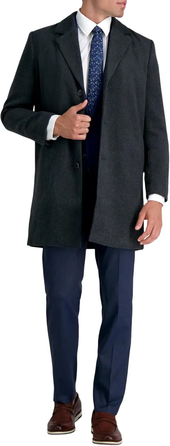 Haggar Men's Brushed Twill Top Coat