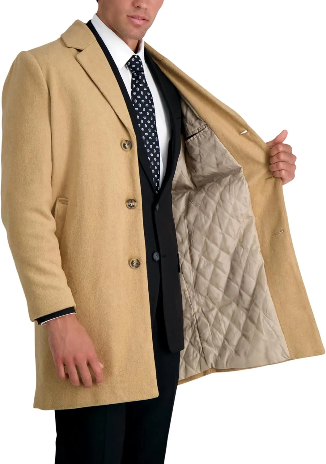 Haggar Men's Brushed Twill Top Coat
