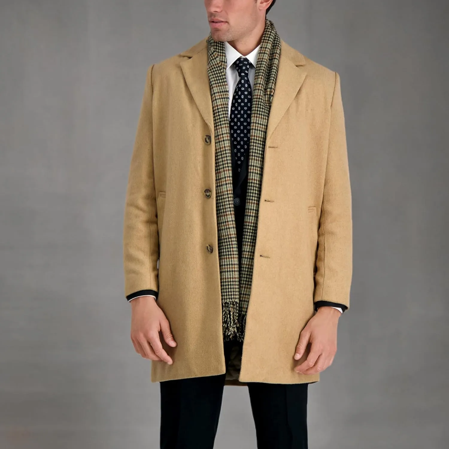 Haggar Men's Brushed Twill Top Coat