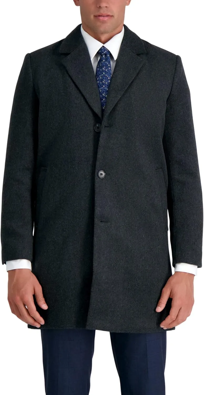 Haggar Men's Brushed Twill Top Coat